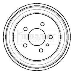 Genuine Borg & Beck Rear Brake Drum fits Vauxhall Vectra 952000 BBR7113 Borg & Beck  - Dynamic Drive