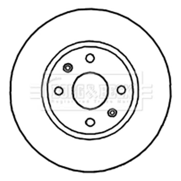 Genuine Borg & Beck Brake Disc Pair fits Hyundai i20 ESP 09 BBD4822 Borg & Beck  - Dynamic Drive