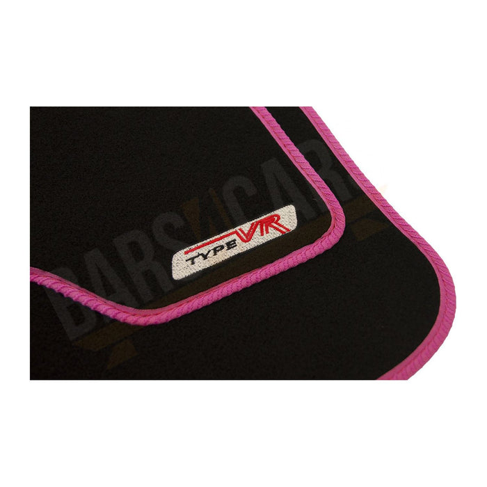 4 x Black  Carpet Floor Mats with Pink Trim fits BMW Mini Cooper Clubman Paceman UKB4C  - Dynamic Drive