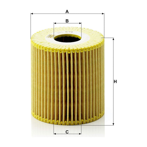 Genuine Mann Oil Filter for Volvo  5/97- HU819X Mann & Hummel  - Dynamic Drive