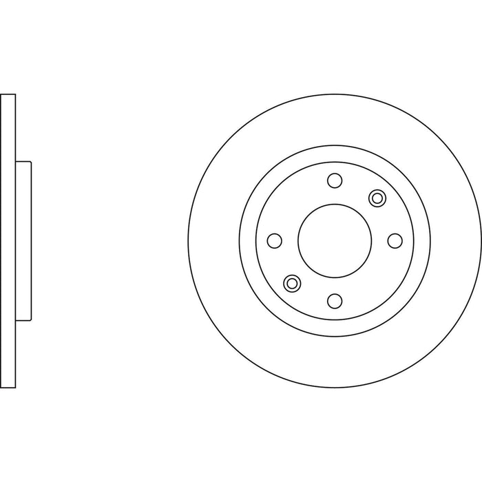 Genuine APEC Front Brake Disc & Pads Set Solid for Citroen Berlingo