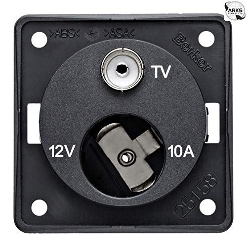 Berker 12V Cigar/Tv Point Black 21227A W4 - Dynamic Drive