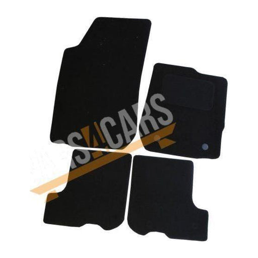 Fully Tailored Black Yellow Trim Carpet Mats fits Dacia Sandero 13> Set of 4 + 2 Clips UKB4C  - Dynamic Drive