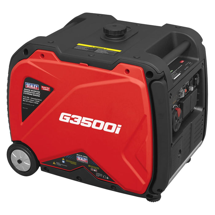 Sealey 3500W Inverter Generator 4-Stroke Engine 230V G3500I Sealey  - Dynamic Drive