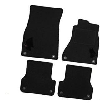 Fully Tailored Black Carpet Car Mats for Audi A6 11 ON Set of 4 With 8 Clips UKB4C  - Dynamic Drive