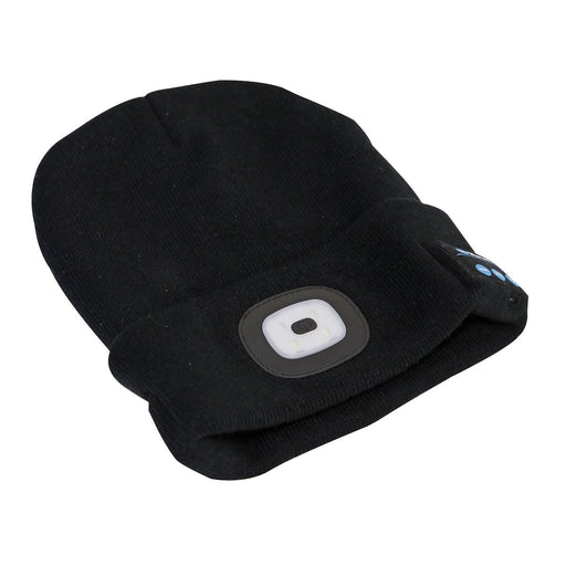 Sealey Beanie Hat 4 SMD LED USB Rechargeable with Wireless Headphones LED185W Sealey  - Dynamic Drive