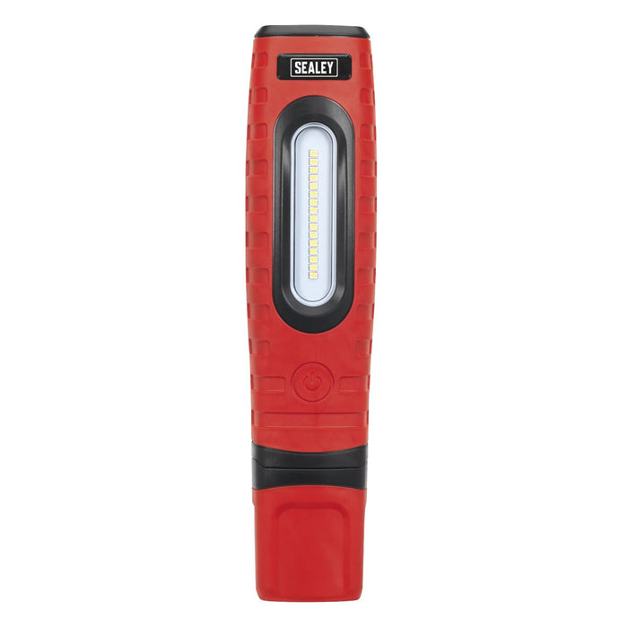 Sealey Rechargeable 360 Inspection Light 16 SMD LED & 3W LED Red 2 x Lithium-ion