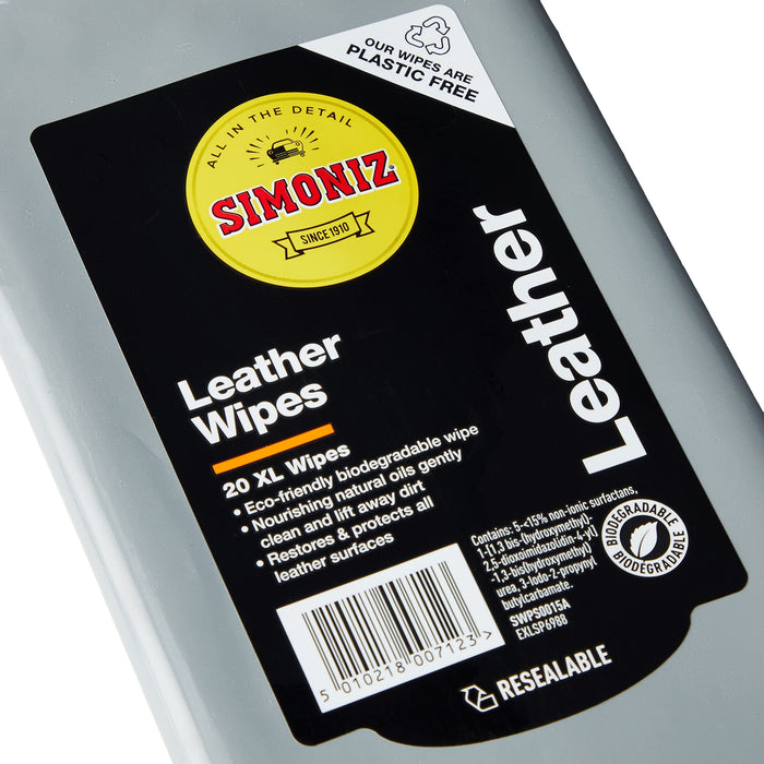 Simoniz Leather Wipes - Pack Of 20