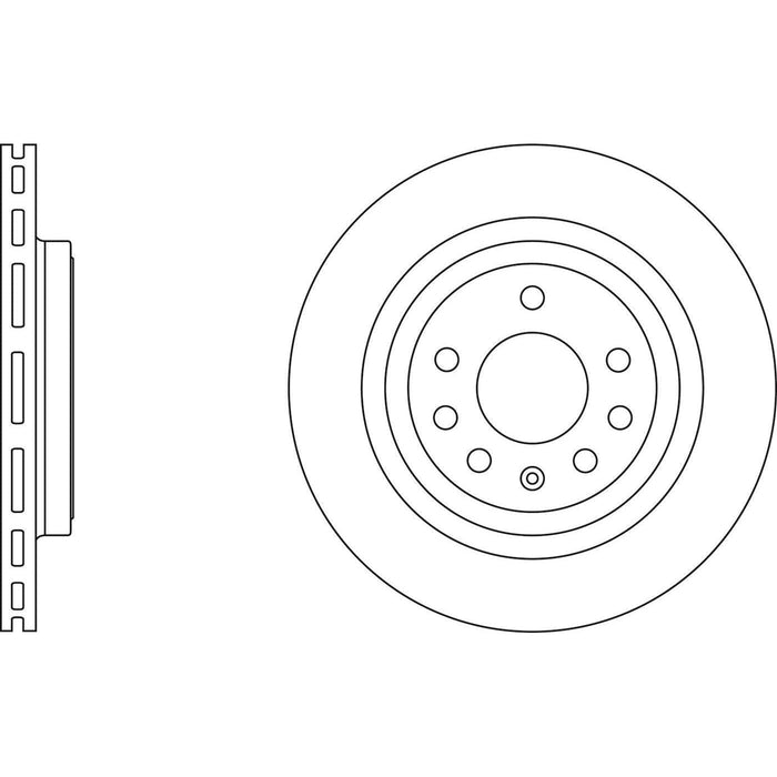 Apec Brake Disc Rear Fits Saab 9-3