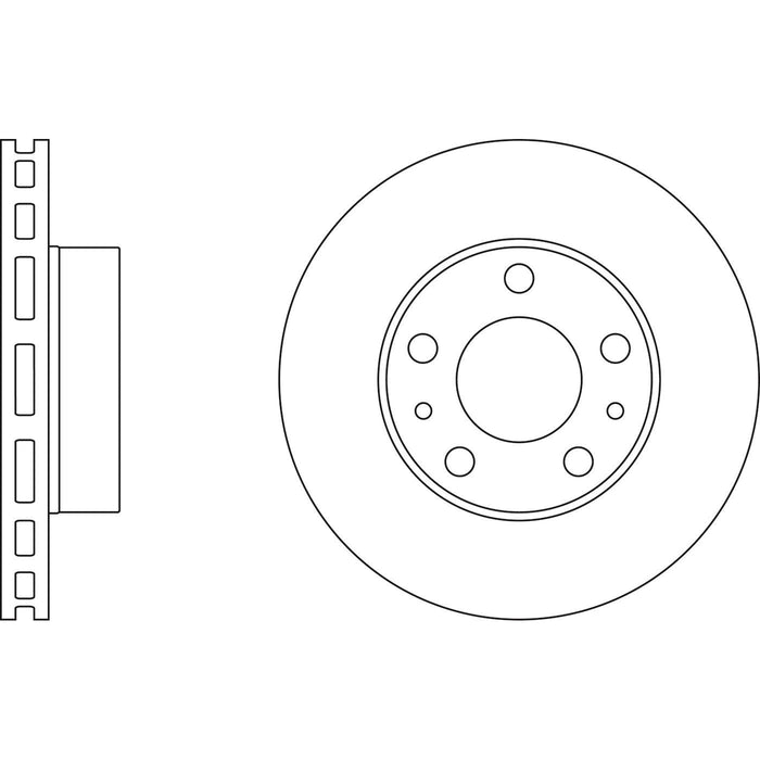 Genuine APEC Front Brake Discs & Pads Set Vented for Fiat Ducato