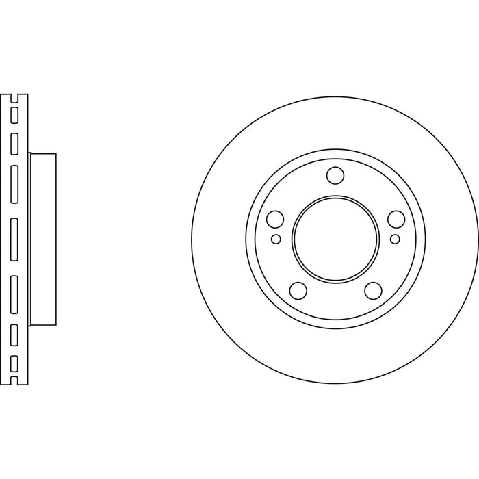 Genuine APEC Front Brake Discs & Pads Set Vented for Ssangyong Kyron