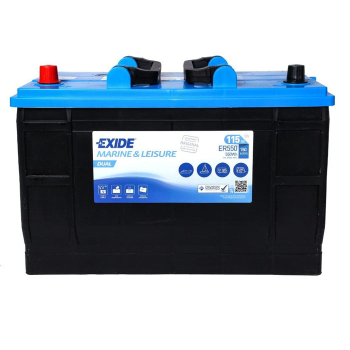 Exide ER550 12V FLA Battery 115Ah Durable and High Performance 12V Battery Exide  - Dynamic Drive