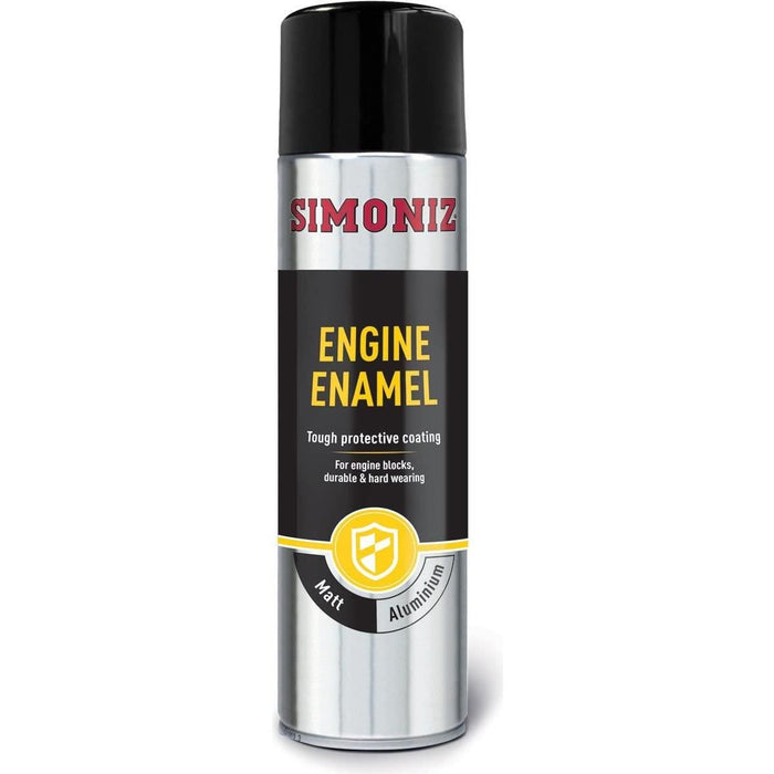 4x Simoniz Enamel Matt Aluminium Engine Enamel Car Spray Paint Aerosol Can 500ml