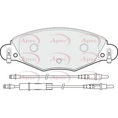 Apec Brake Pads Front Fits Citroen C5