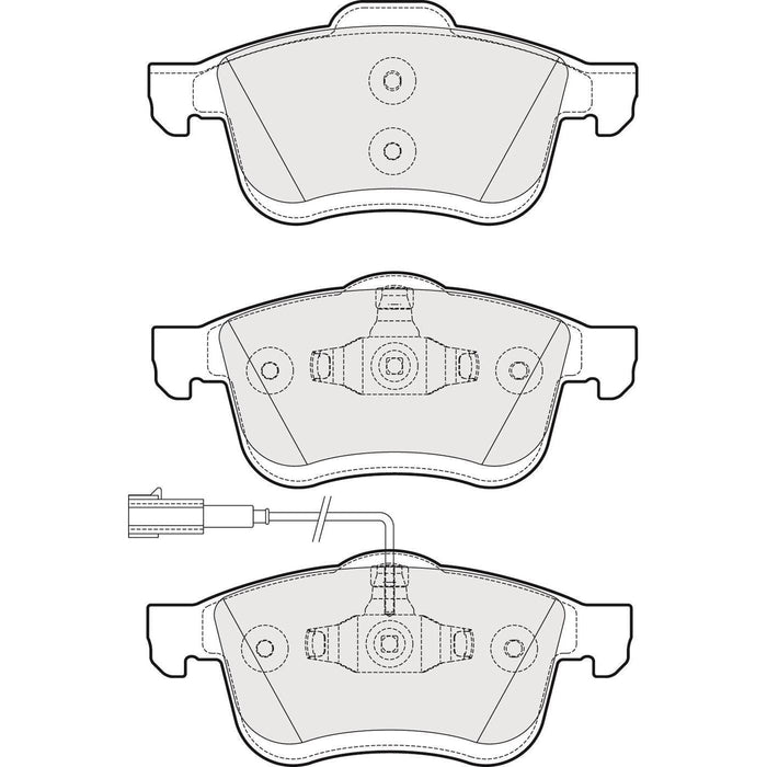 Apec Brake Pads Front Fits Chrysler Delta Fiat Doblo Opel Combo Vauxhall