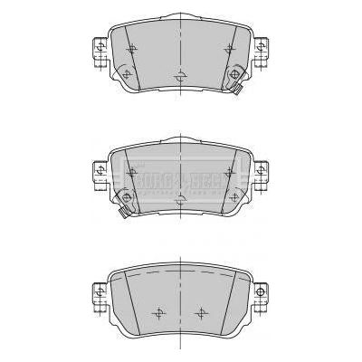 Genuine Borg & Beck Rear Brake Pads fits Nissan Qashqai J11 1113 BBP2498 Borg & Beck  - Dynamic Drive