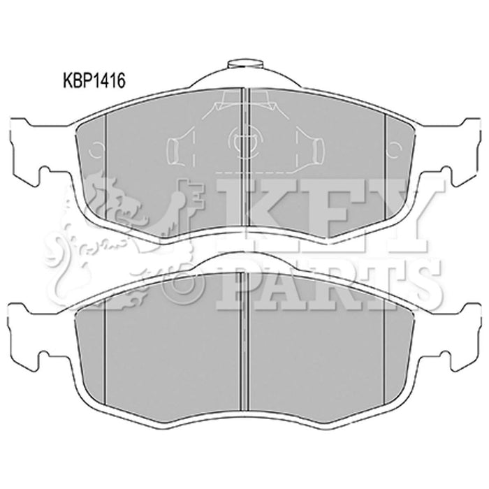 Genuine Key Parts KBP1416 Front Brake Pads (Ate-Teves)