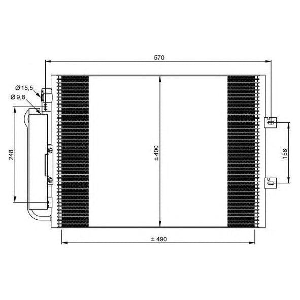 NRF Air Con Condenser fits Renault Twingo