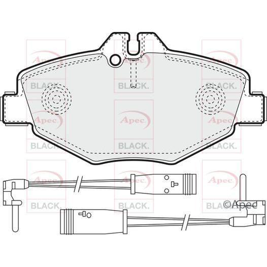 APEC Brake Pads (Front) (R90) PAD1316B fits Mercedes-Benz