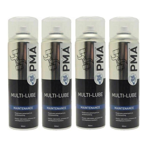 4 x PMA Multi-Lube, Penetrating & Dismantling Lubricant Fluid Spray 500ml MLUBE PMA  - Dynamic Drive