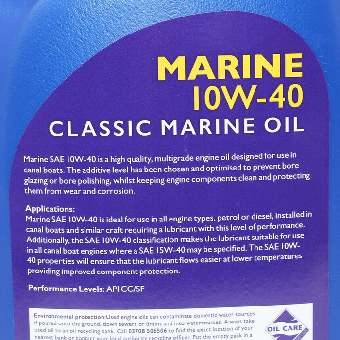 Morris Classic Marine Oil 10W 40 SAE 5L Marine Engine Oil for Classic Boats Morris  - Dynamic Drive