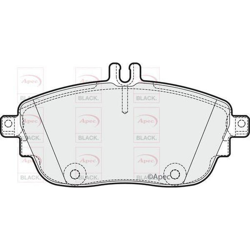 APEC Black Brake Pads (Front) (R90) PAD1881B fits Mercedes-Benz Infiniti CLA A-C Apec Black  - Dynamic Drive