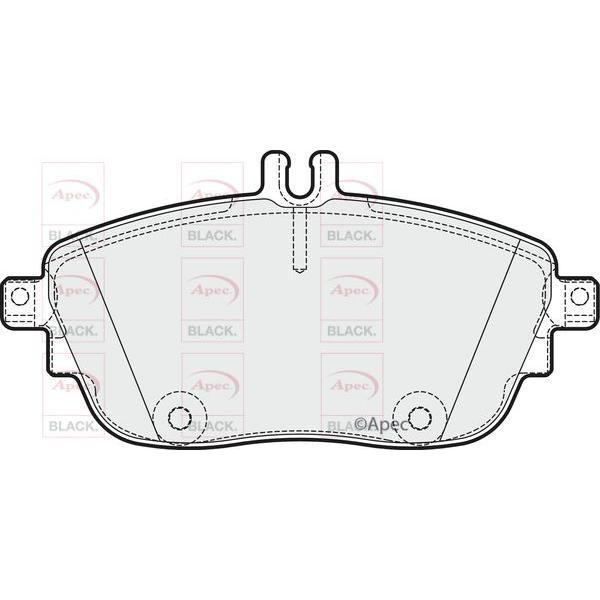 APEC Black Brake Pads (Front) (R90) PAD1881B fits Mercedes-Benz Infiniti CLA A-C Apec Black  - Dynamic Drive