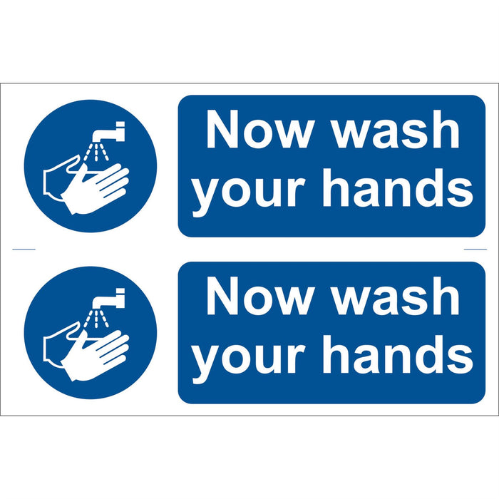 Draper Wash Your Hands' Mandatory Sign (Pack of 2) 72162 Draper  - Dynamic Drive