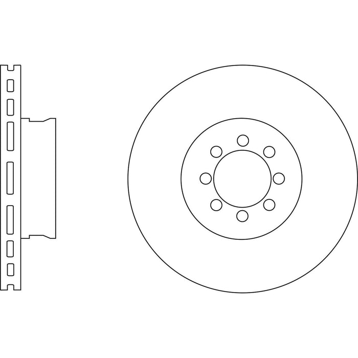 Genuine APEC Front Brake Discs & Pads Set Vented for Mercedes-Benz Sprinter 5-T