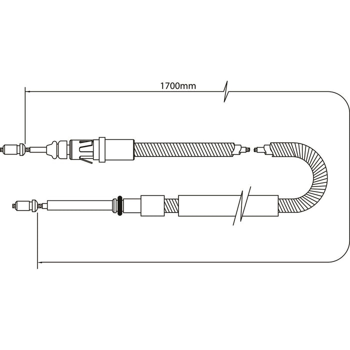 Apec Brake Cable Rear Fits Citroen C2 Peugeot 1007