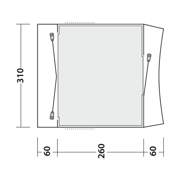 Easy Camp Wimberly Drive Away VW Campervan Awning 170 - 205 cm Height Range