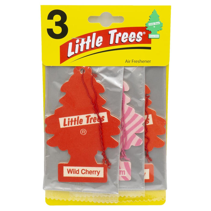 3 X Magic Tree Little Trees Car Air Freshener Wild Cherry Bubblegum Strawberry