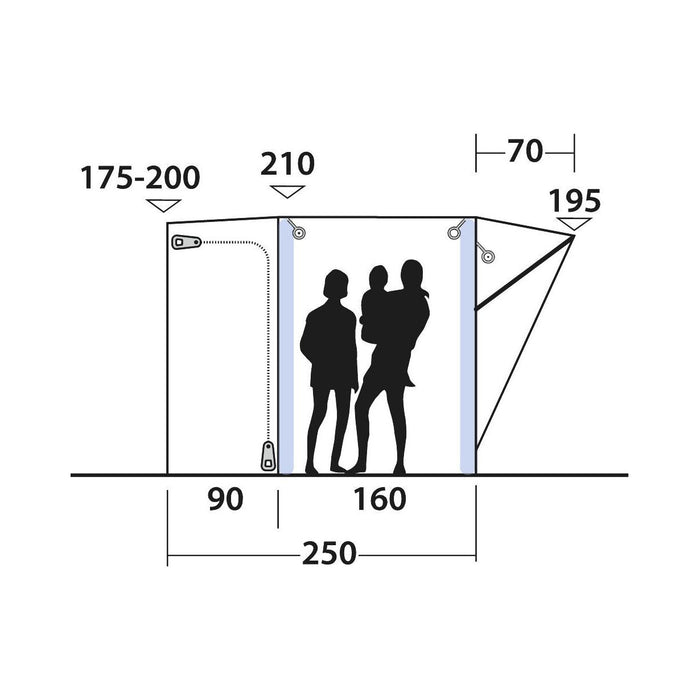 Outwell Newburg 160 Air Drive-Away Campervan Air Awning 175-200cm Outwell  - Dynamic Drive