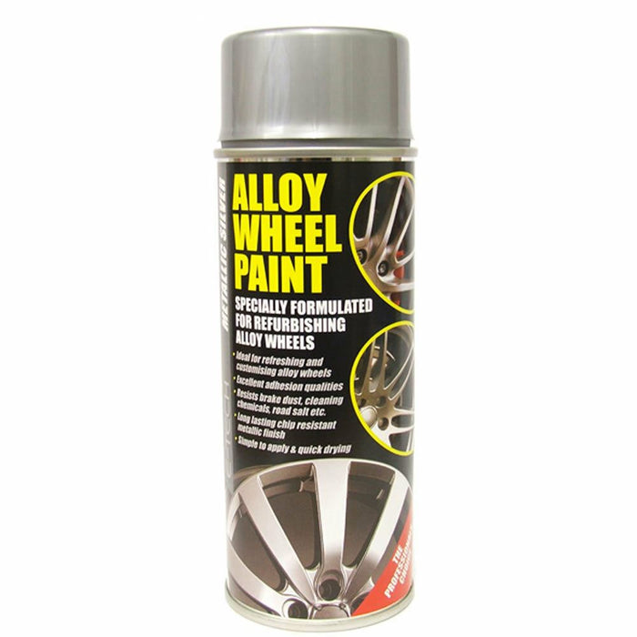 E-Tech Professional Alloy Wheel Silver Paint  X2+ Lacquer 400ml Aerosol Cans