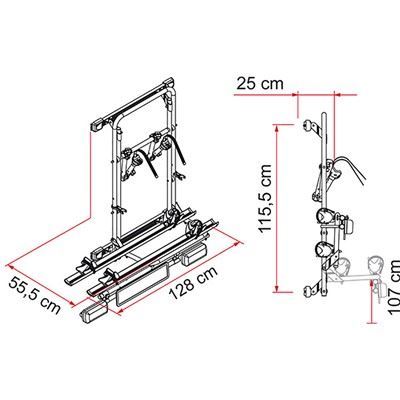 Fiamma Carry Bike 200DJ Fiat Ducato Pre 06 2 Bike Cycle Carrier