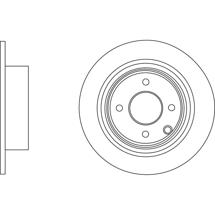 Genuine APEC Rear Brake Discs & Pads Set Solid for Nissan Cube