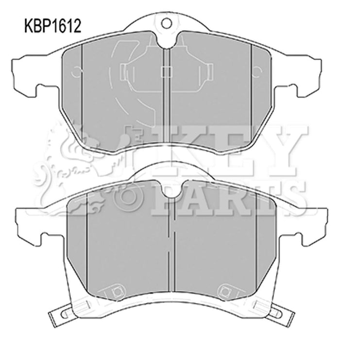 Genuine Key Parts KBP1612 Front Brake Pads-Includes Wear Indicators (Ate-Teves)