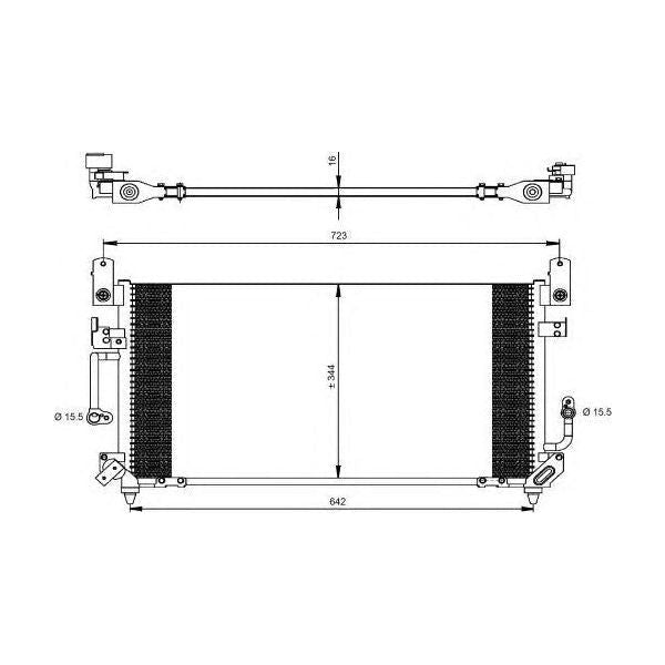 NRF Air Con Condenser fits Toyota Land Cruiser Land Cruiser 80