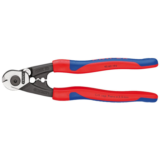 Draper Knipex 95 62 190 Forged Wire Rope Cutters with Heavy Duty Handles, 190mm Draper  - Dynamic Drive