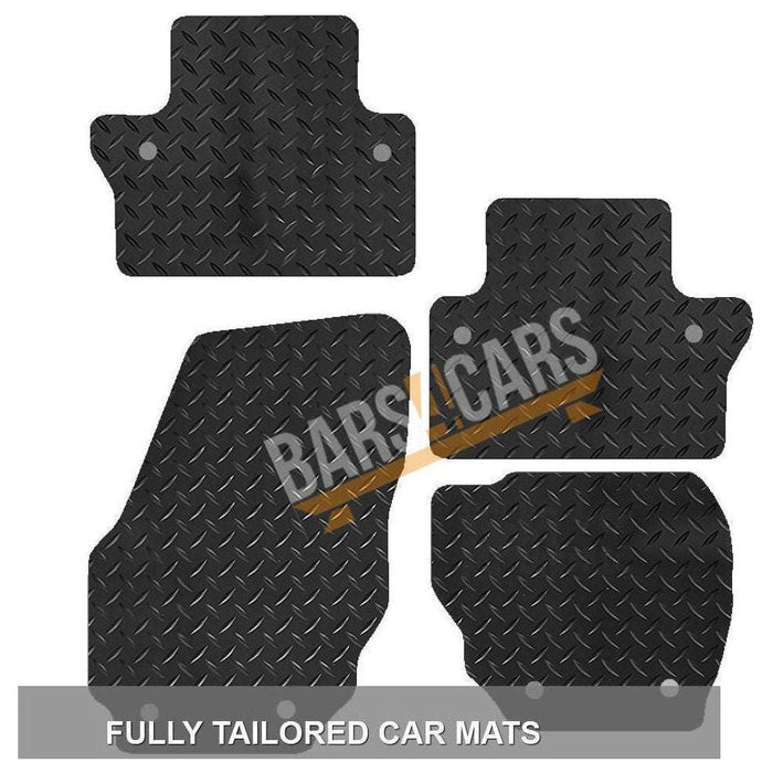 Blue Trim TailoBlue Rubber Car Mats for Volvo V70 08 ON Automatic Set of 4 With 8 Clips UKB4C  - Dynamic Drive