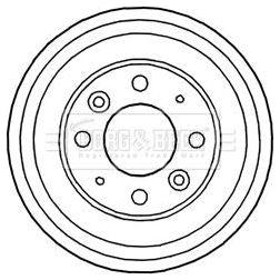 Genuine Borg & Beck Brake Drum fits Kia Clarus 1.8i 699 BBR7156 Borg & Beck  - Dynamic Drive