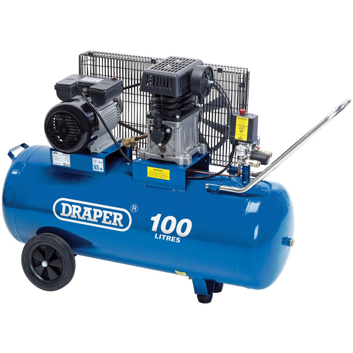 Draper Belt-Driven Air Compressor, 100L, 2.2kW 31254 Draper  - Dynamic Drive