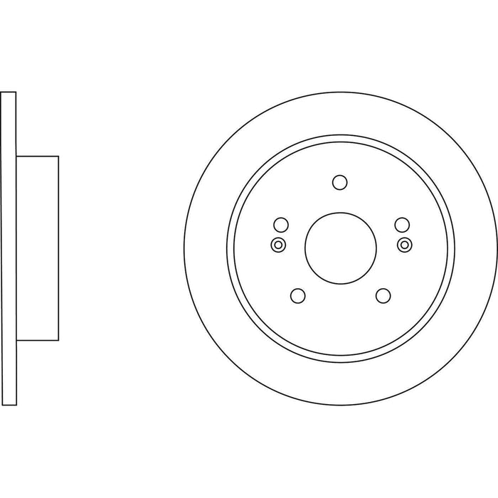 Apec Brake Disc Rear Fits Ssangyong Korando