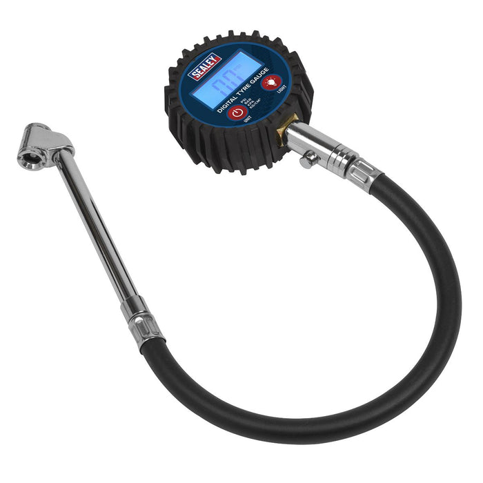 Sealey Digital Tyre Pressure Gauge with Twin Push-On Connector TST003 Sealey  - Dynamic Drive