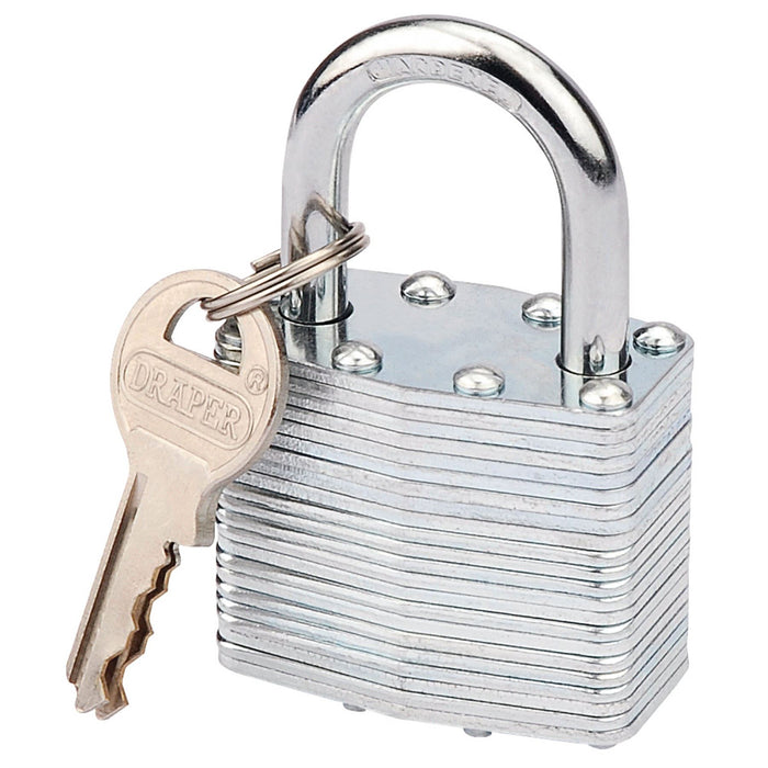 Draper Laminated Steel Padlock, 40 x 23mm 14020