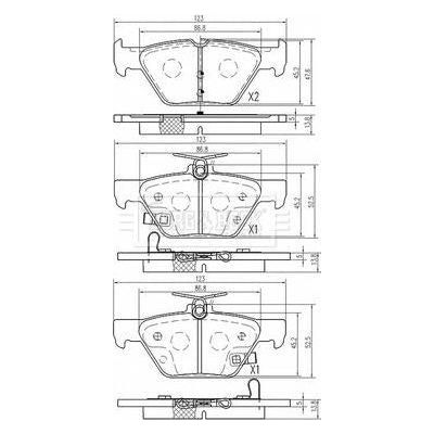 Genuine Borg & Beck Rear Brake Pads fits Subaru LevorgOutback 0315 BBP2571 Borg & Beck  - Dynamic Drive