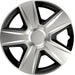 4x Wheel Trims Hub Caps 15" Covers in Silver and Black Alloy Look UKB4C  - Dynamic Drive