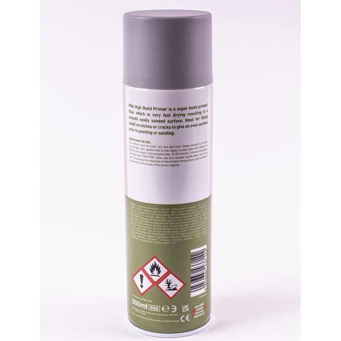 3x High Build Primer - 500ml Spray On Paint - Autotek Grey Aerosol High Coverage PMA  - Dynamic Drive