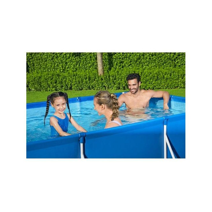 Bestway Rectangular Steel Frame Swimming Pool 3.00m x 2.01m x 66cm 9.1 Ft UKB4C  - Dynamic Drive