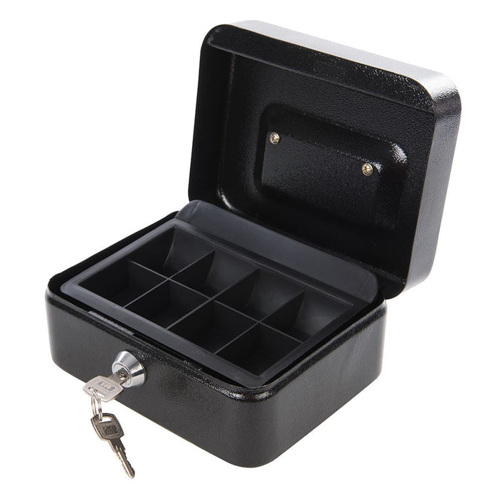 Silverline Metal Cash & Valuables Box Keyed 165 x 128 x 80mm